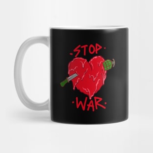 Stop War Broken Heart Mug